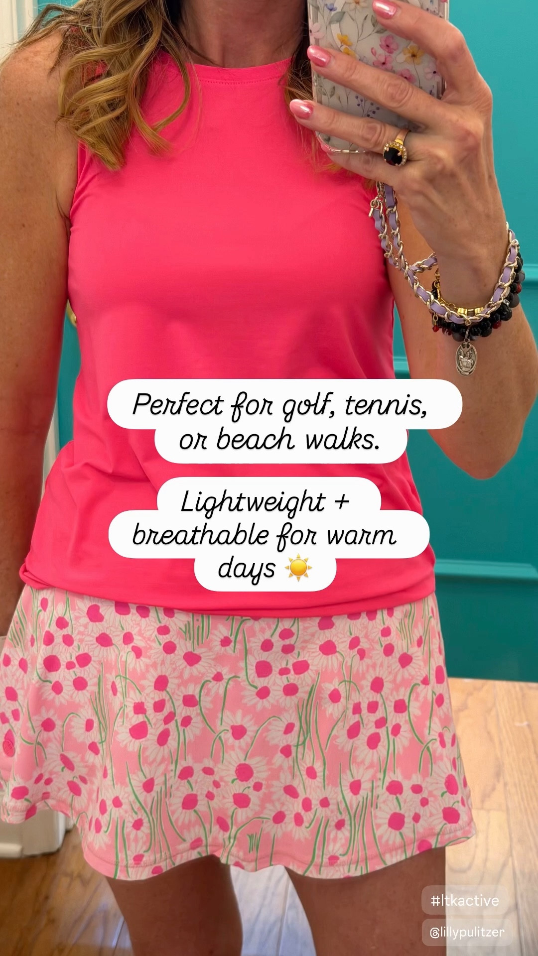 Activewear 

Spring activewear  I’ll be living in 💕

Top: XS
Skirt:S

This bright tank + skirt combo has built-in shorts (with coverage 🙌) and is perfect for golf, tennis, pickleball, long walks, or beach days. Lightweight, breathable, and so comfortable — but still cute enough to wear beyond the course.

activewear dress with shorts
resort wear 2026
vacation outfits beach 
golf skirt with built in shorts
tennis skirt outfit
spring golf outfit women
beach walk outfit
athletic skirt set

#LTKactive
#GolfStyle
#TennisStyle
#SpringActivewear
#ResortStyle
#Athleisure
#BeachWalkOutfit
#CountryClubStyle


#LTKTravel #LTKActive #LTKOver40