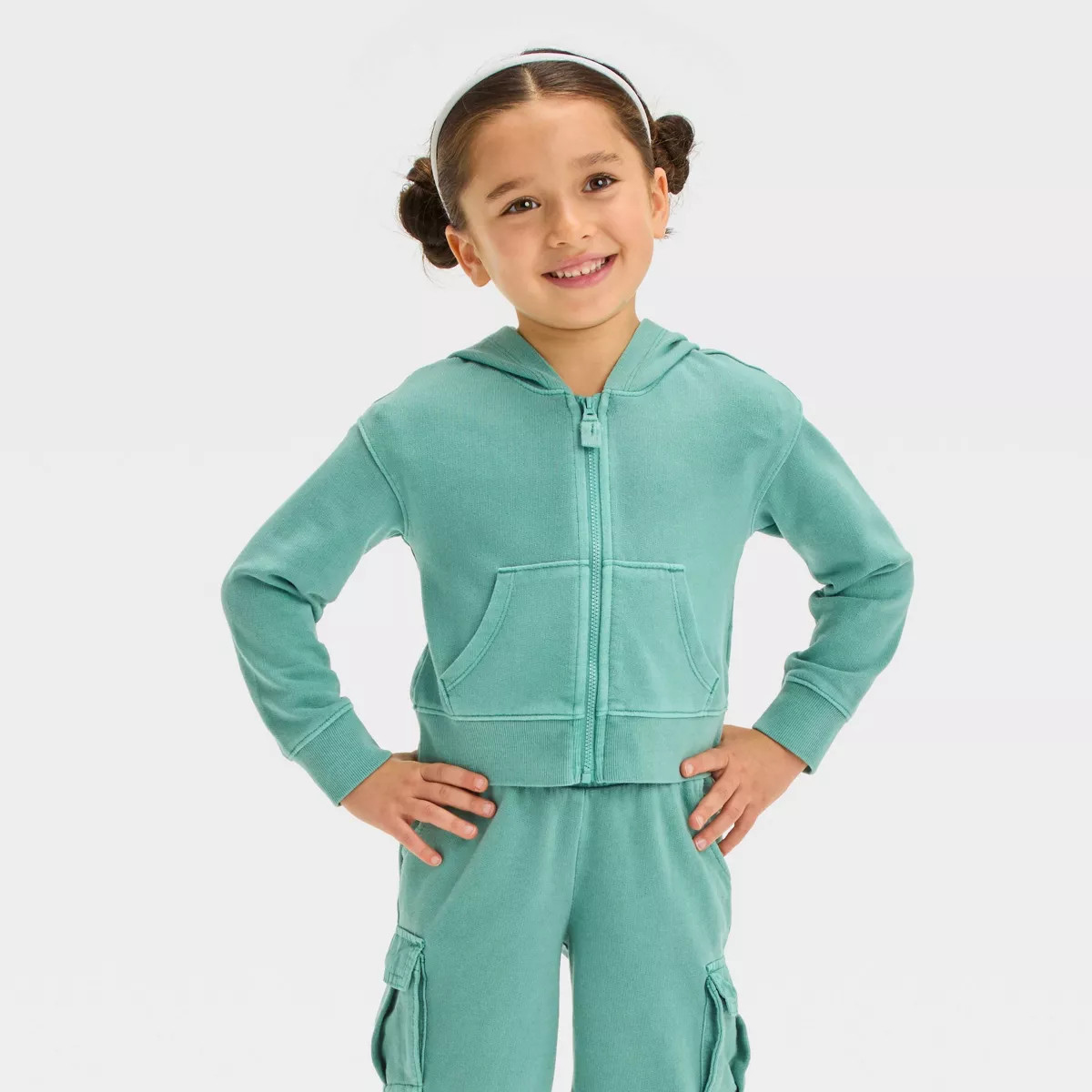 Toddler Girls' French Terry Zip-Up Sweatshirt - Cat & Jack™ | Target