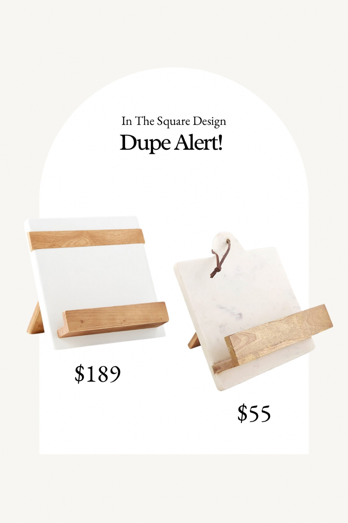 Dupe Alert - Marble Cookbook Stand

Pottery barn, Amazon home 

#LTKunder100 #LTKFind #LTKhome