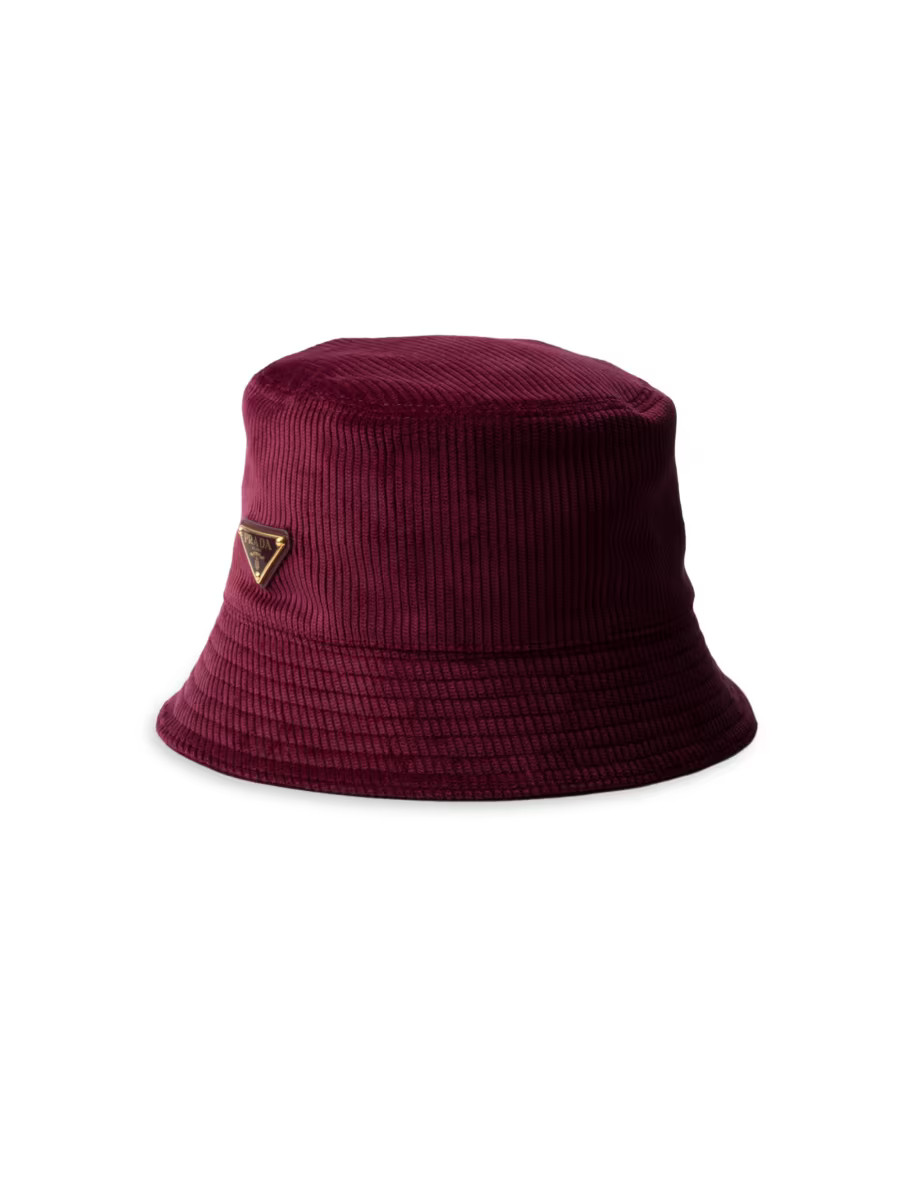Shop Prada Corduroy Bucket Hat | Saks Fifth Avenue | Saks Fifth Avenue