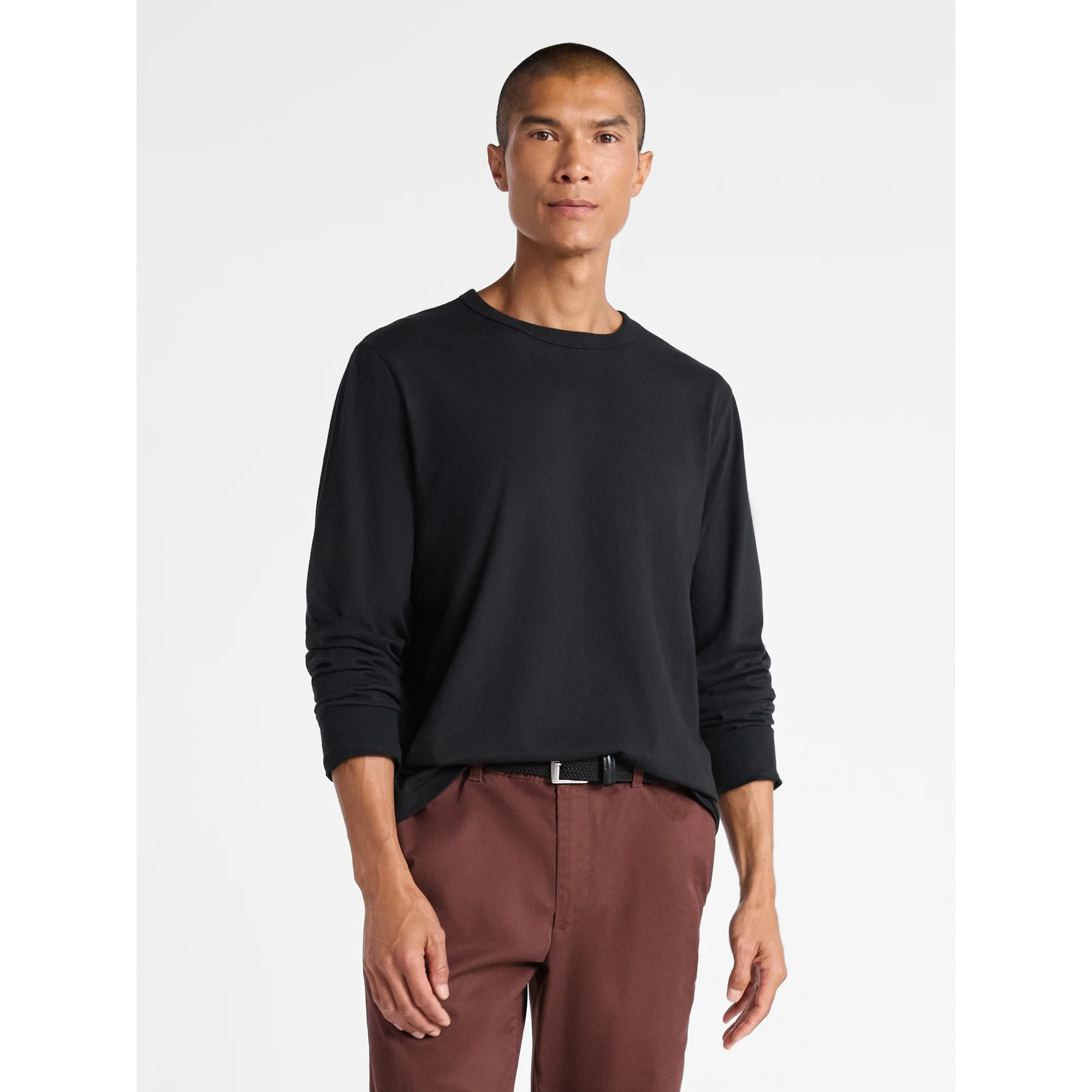 Free Assembly Men's Everyday Cotton Tee with Long Sleeves, Sizes XS-3XL | Walmart (US)