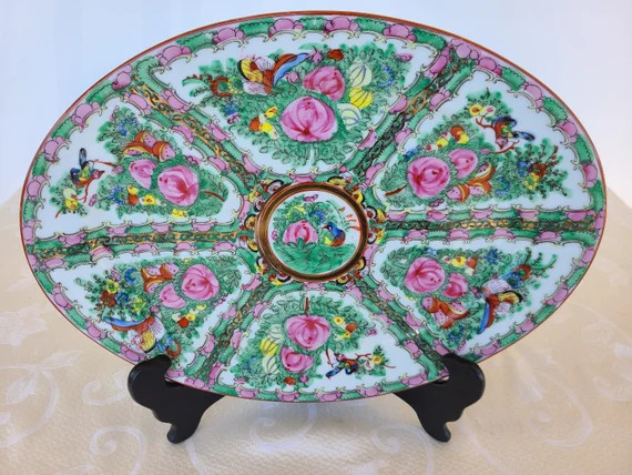 Vintage Canton Rose Medallion Oval Serving Platter Chinese | Etsy | Etsy (US)
