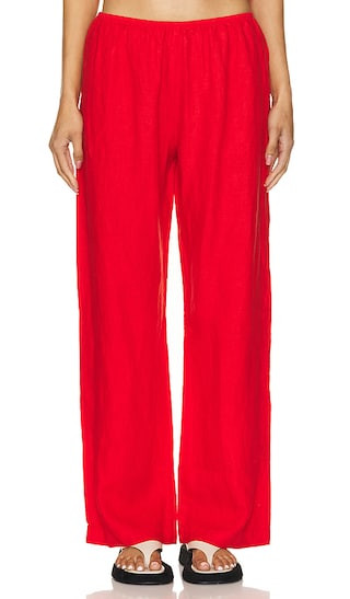 Linen Simple Pant in Tomato | Revolve Clothing (Global)