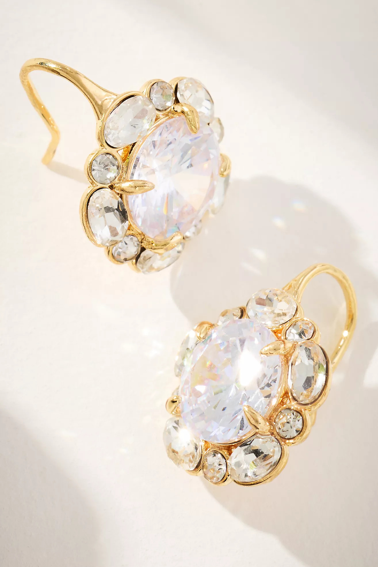 Floral Crystal Drop Earrings | Anthropologie (US)
