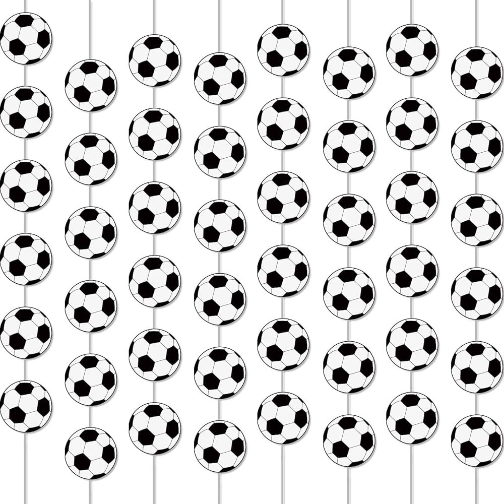 8 Packs Soccer Party Banners Soccer Garland Kit Soccer Hanging Swirl Soccer Party Supplies Decora... | Amazon (US)