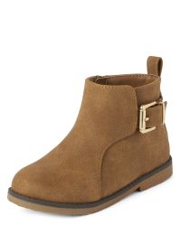 Toddler Girls Buckle Booties - tan | The Children's Place