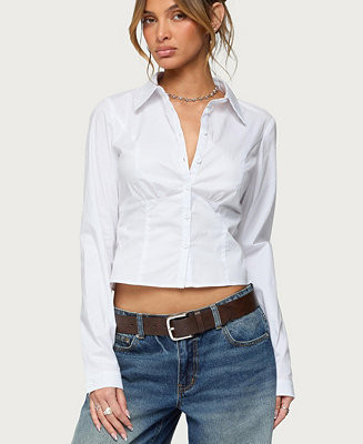 Women's Laurna Tailored Button Up Shirt | Macy's