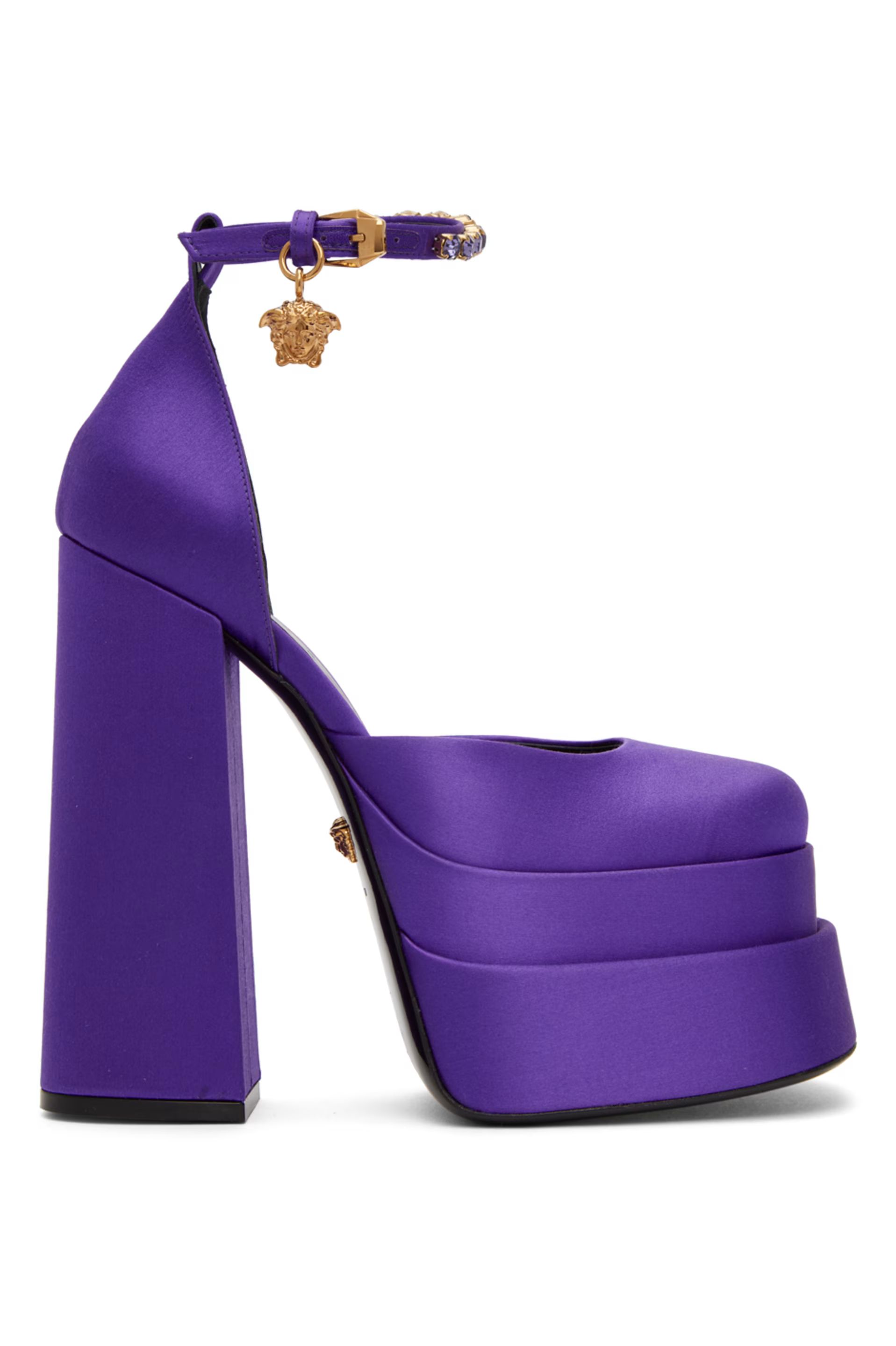Versace - Purple Aevitas Platform Heels | SSENSE