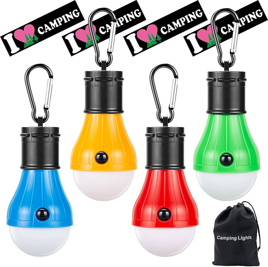 Doukey Tent Lamp Portable LED Tent Light 4 Packs Clip Hook Hurricane Emergency Lights LED Camping... | Amazon (CA)