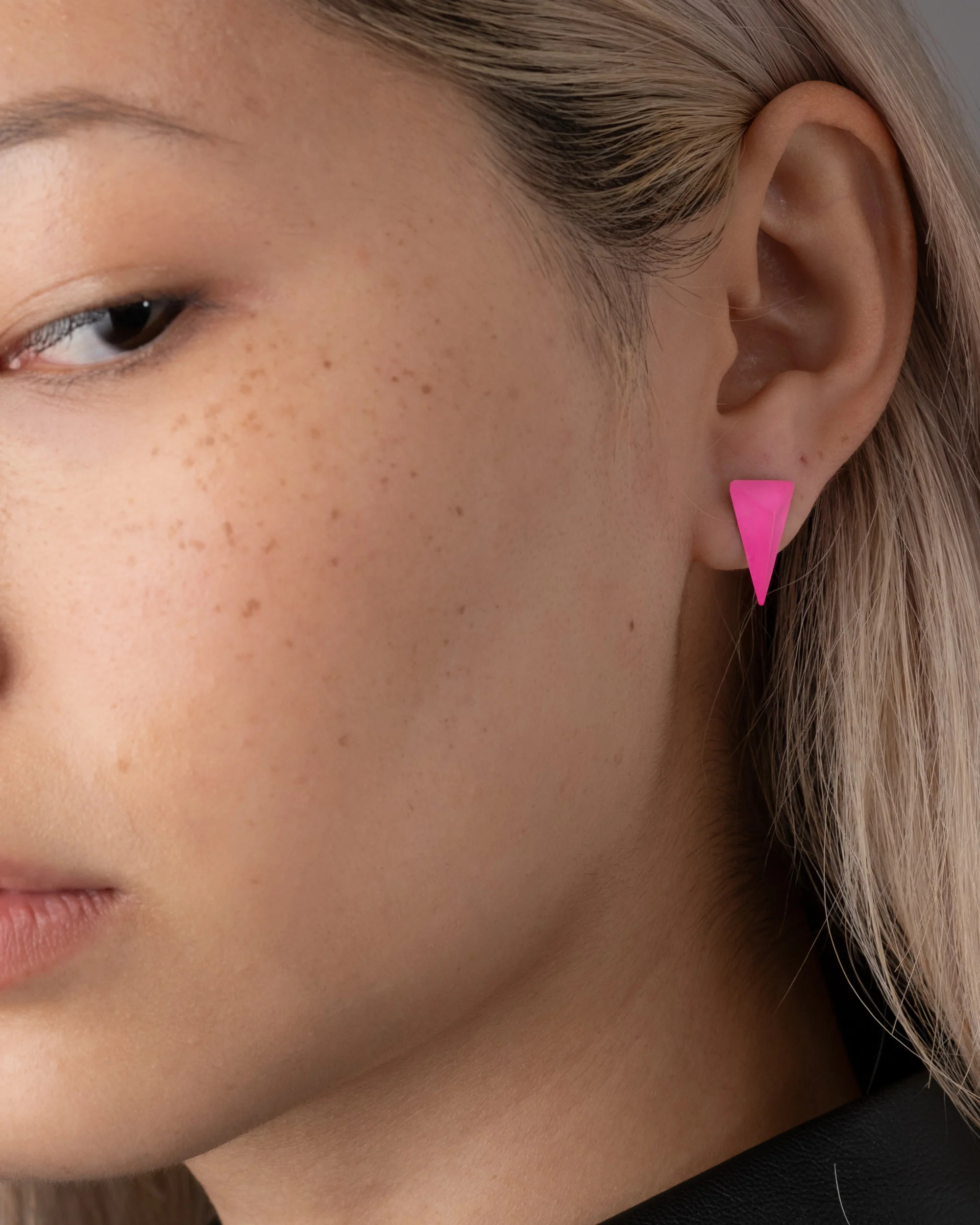 Pink Lucite Pyramid Spike Post Earring | ALEXIS BITTAR | Alexis Bittar