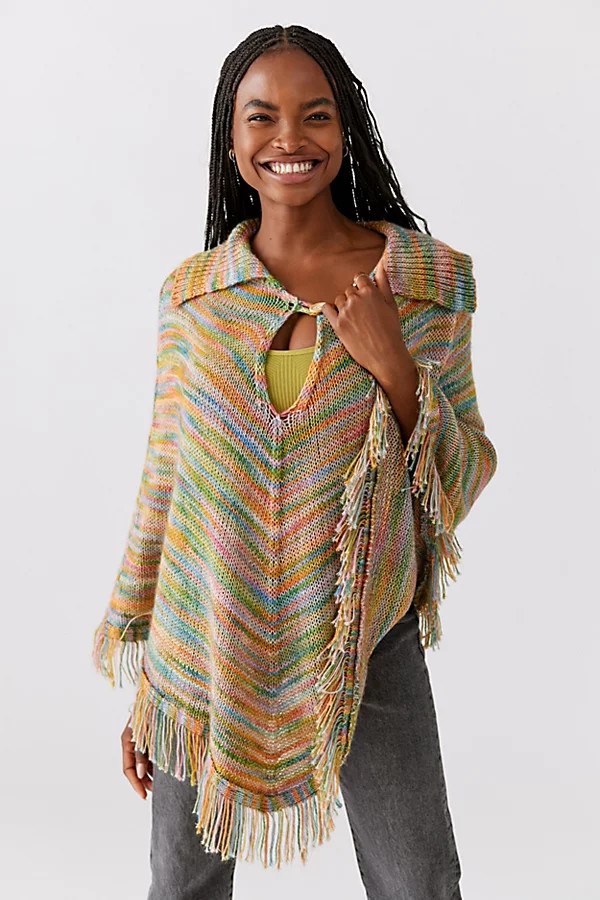 Tana Marled Knit Poncho | Urban Outfitters (US and RoW)