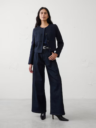 Collarless Suit Jacket | Banana Republic Factory