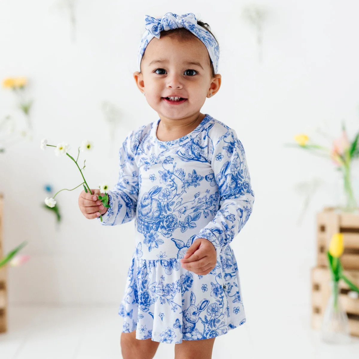 Hoppy You're Hare Ruffle Dress | Bums & Roses