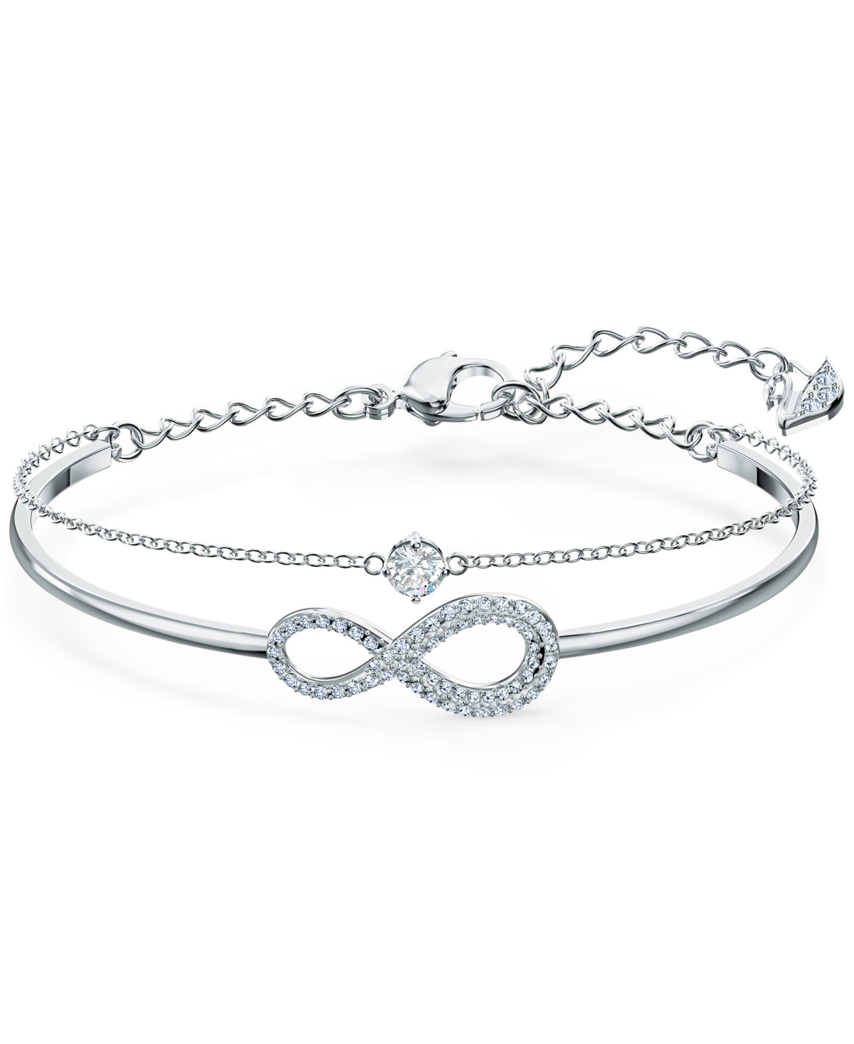 Swarovski Crystal Infinity Symbol Double-Row Bangle Bracelet | Macys (US)