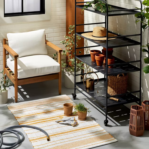 Tonal Stripe Indoor/Outdoor Hand Made Area Rug - Hearth & Hand™ with Magnolia | Target