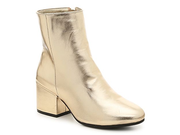 Bamboo Admit 01M Bootie - Women's - Gold Metallic Faux Leather | DSW