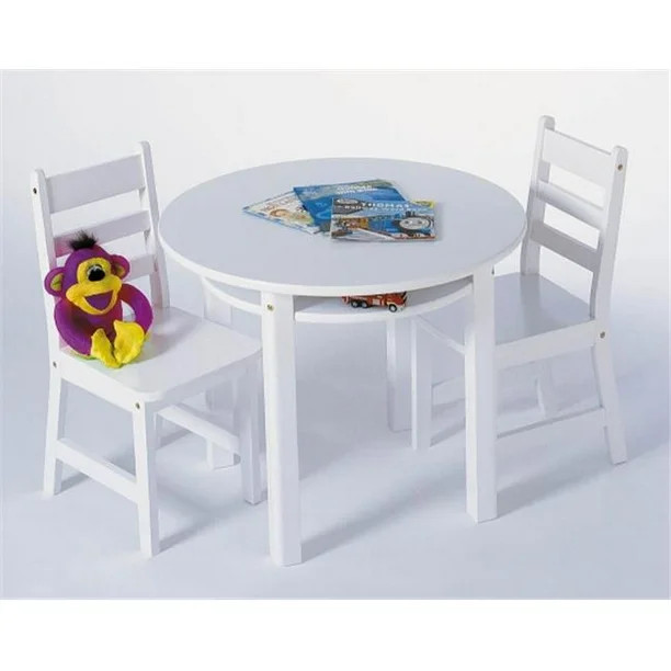 Lipper Child's Round Table with Shelf & 2 Chair Set, Multiple Colors | Walmart (US)