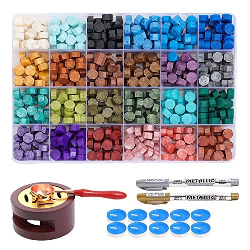 Iteryou 624 Pcs Wax Seal Beads for Stamps - 24 Colors | Amazon (US)
