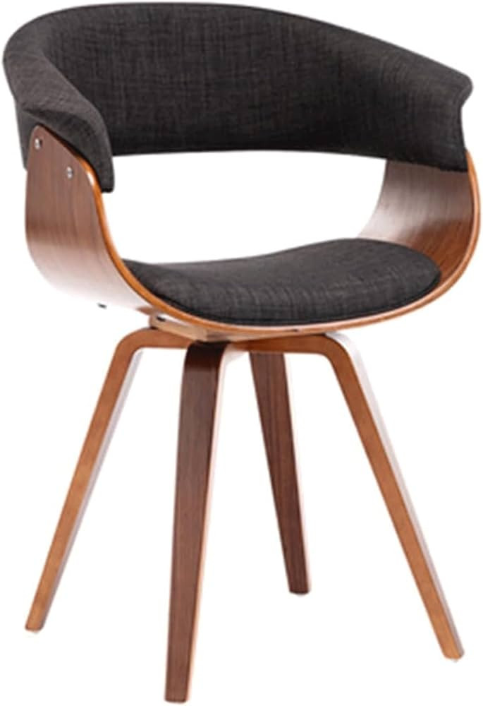 European Modern Dining Chair, Wooden Frame Kitchen Chair, Side Chair, Linen Fabric Upholstered an... | Amazon (US)