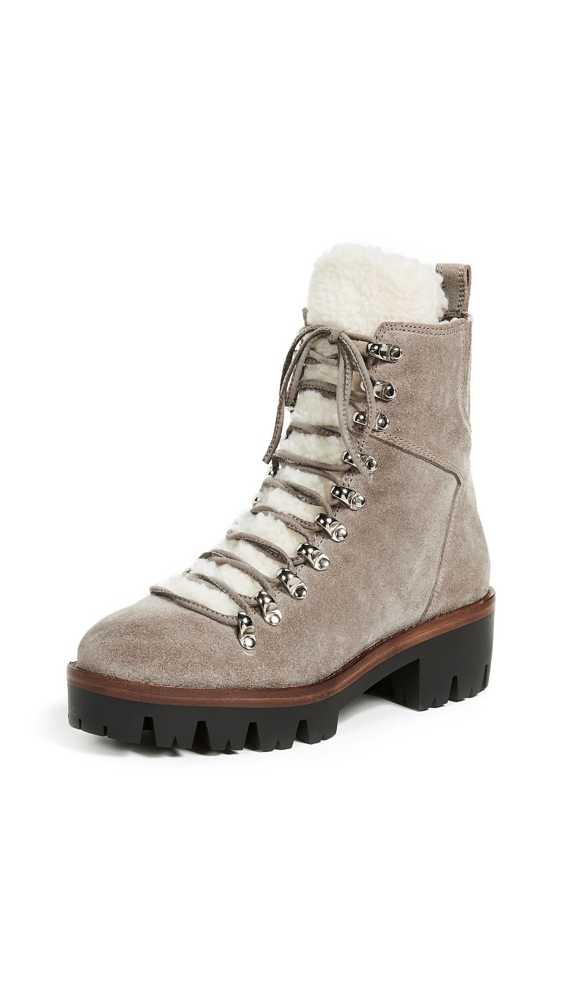 Jeffrey Campbell Culvert Sherpa Combat Boots | Shopbop