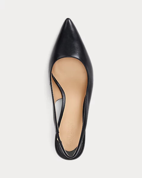 Lolah Burnished Leather Slingback Pump | Ralph Lauren (UK)