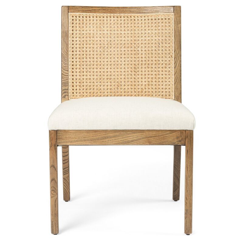Aimee Cane Side Chair, Natural/Flax | One Kings Lane