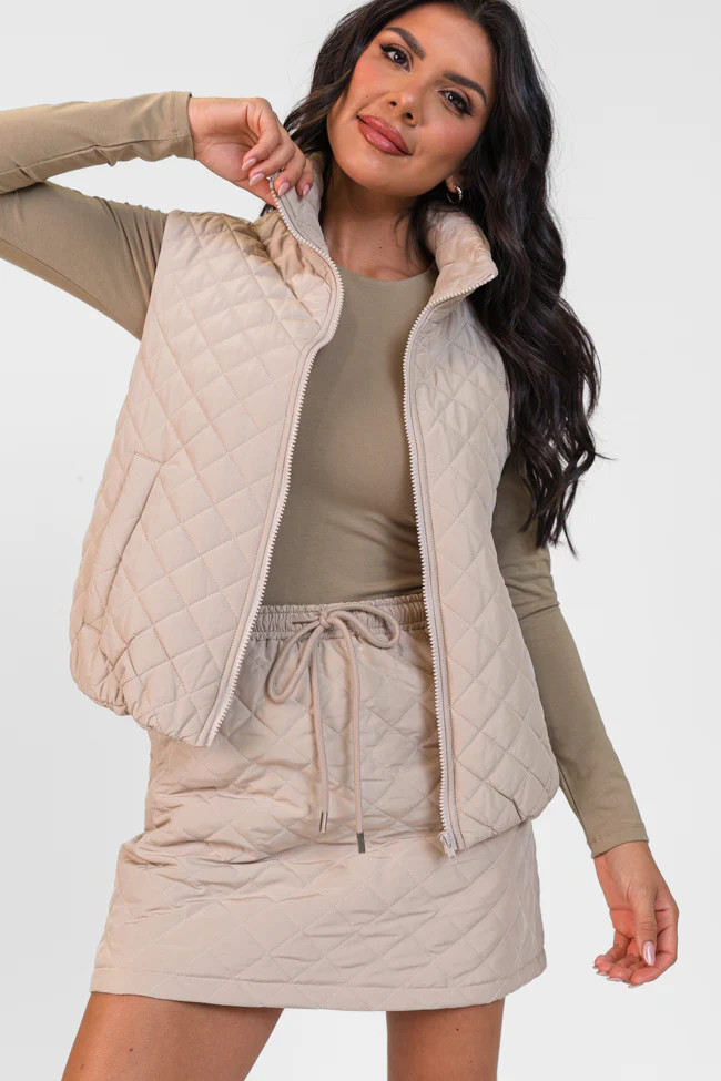 Colder Weather Mushroom Quilted Skort DOORBUSTER | Pink Lily