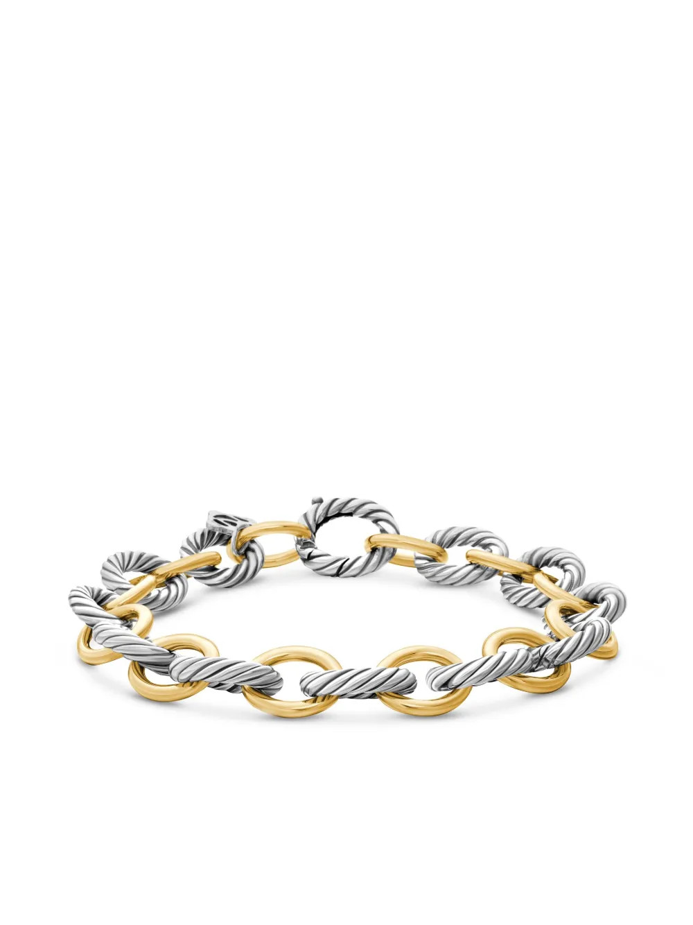 David Yurman 18K Yellow Gold And Sterling Silver Oval Link Chain Bracelet (10mm( | Gold | FARFETC... | Farfetch Global