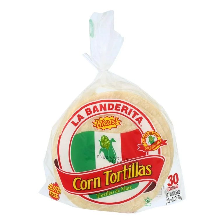 La Banderita White Corn Tortillas, 30 count, 24.9 oz - Walmart.com | Walmart (US)