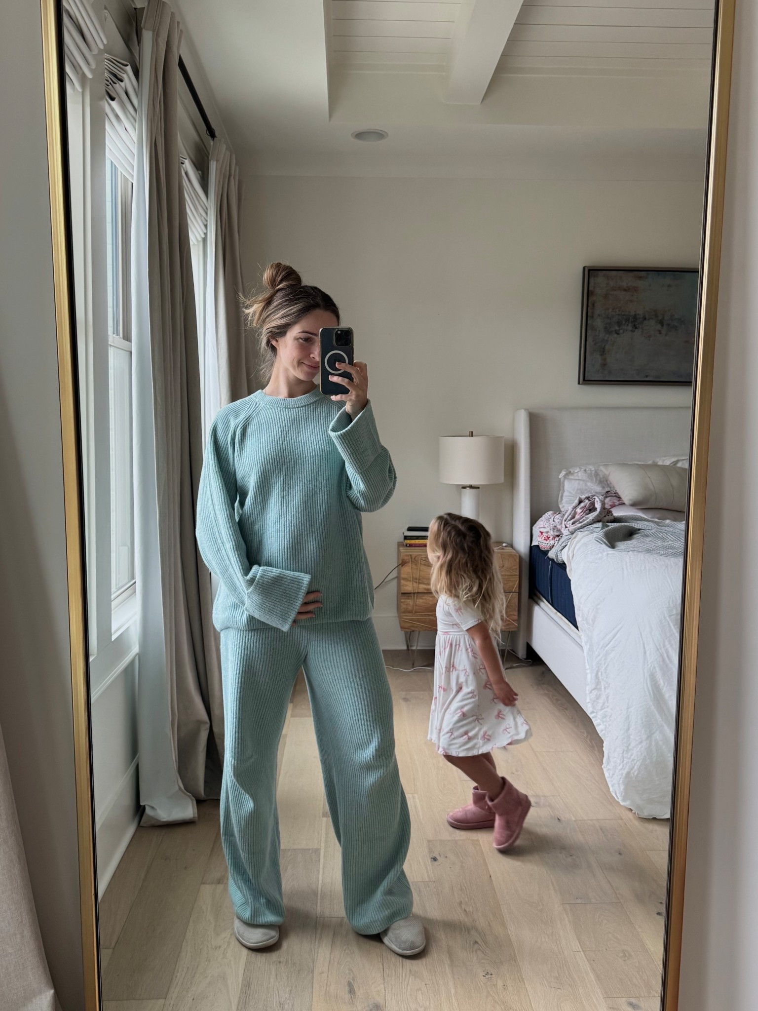 Catch me wearing this set all winter long with my growing bump. Wearing a size medium for more room for bump. 

#LTKmomlife #LTKBump #LTKootd