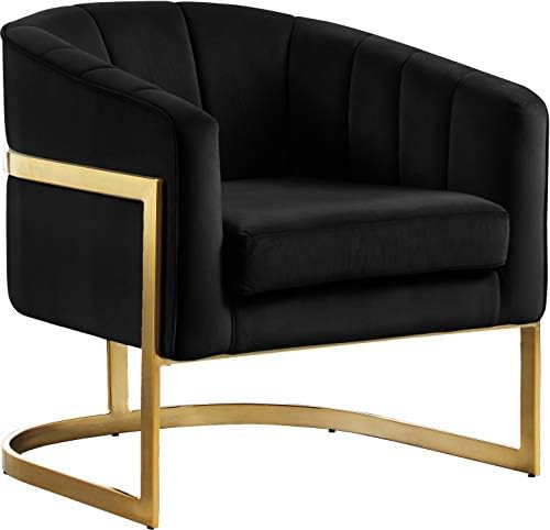 Meridian Furniture Carter Collection Modern | Contemporary Upholstered Velvet Barrel Accent Chair wi | Amazon (US)