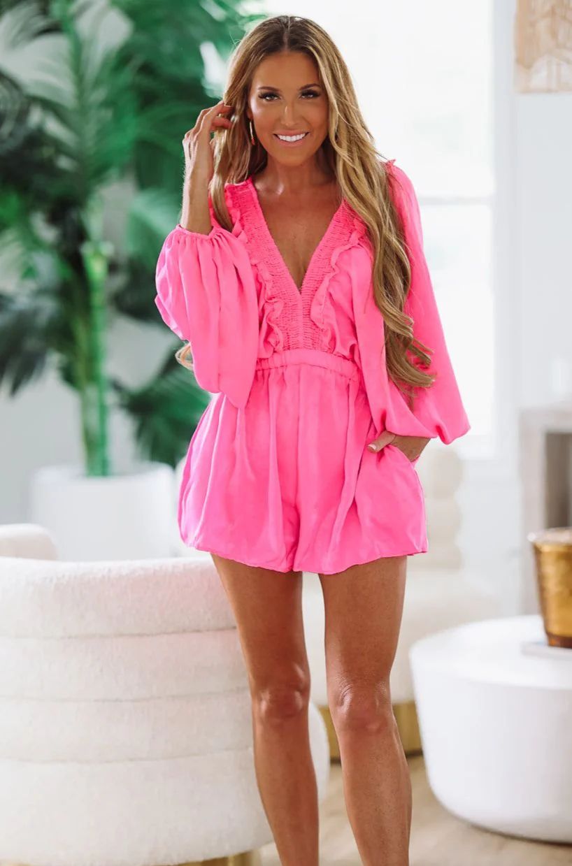 Hand in Hand Romper - Pink | Hazel and Olive