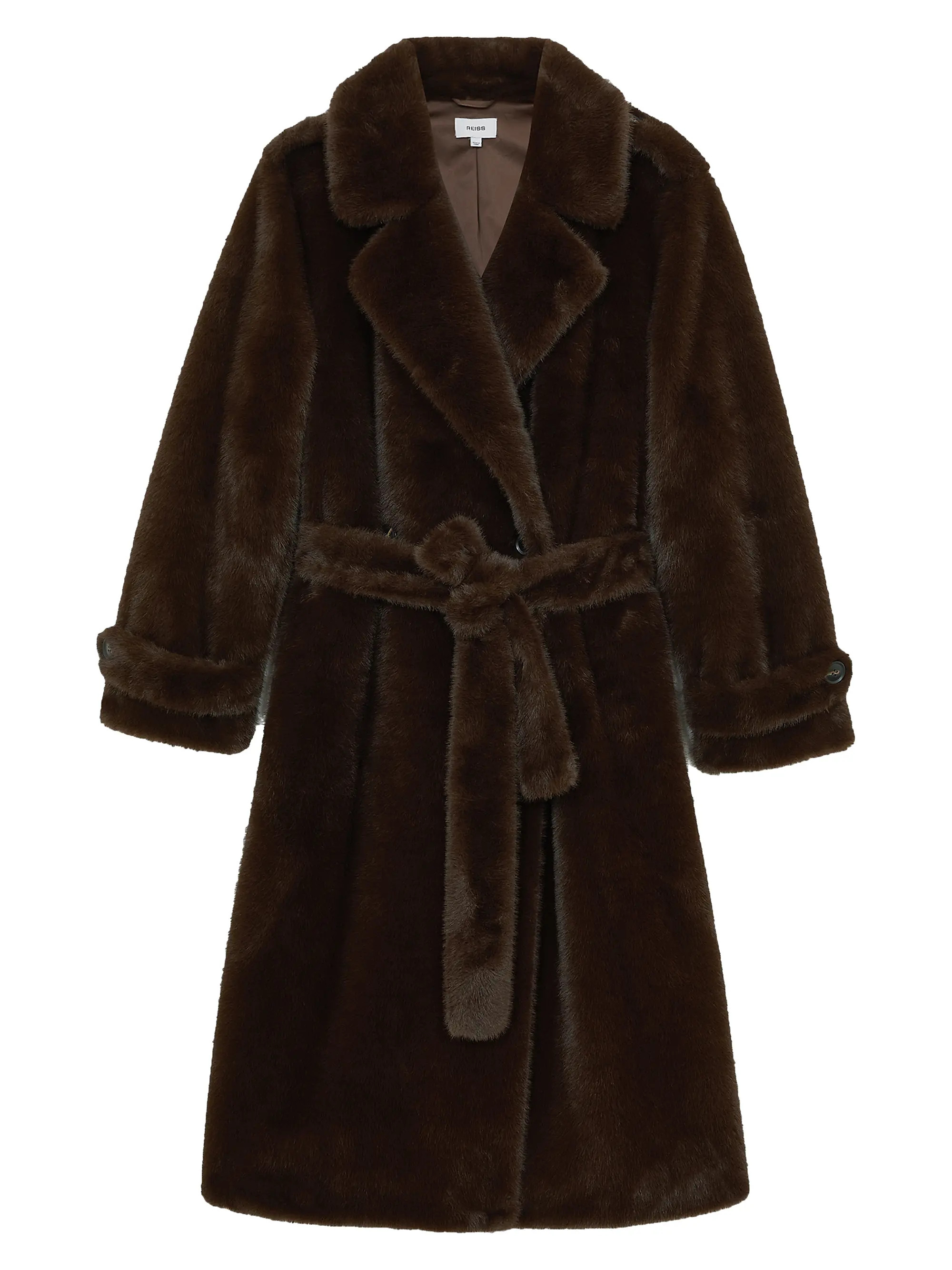 Reiss Cate Faux-Fur Long Coat | Saks Fifth Avenue | Saks Fifth Avenue