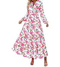 PRETTYGARDEN Womens 2025 Fall Fashion Clothing Boho Maxi Dresses Floral Long Sleeve Flowy Elegant... | Amazon (US)