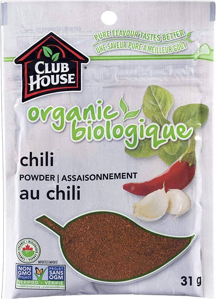 Club House, Quality Natural Herbs & Spices, Organic Chili Powder, 31g | Amazon (CA)