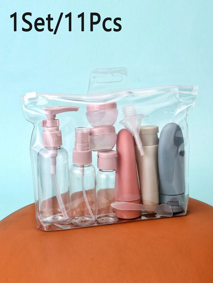 11pcs Travel Bottles Containers With Toiletry Bag, Leak-proof Liquid Dispensing Bottle, Carry-on ... | SHEIN