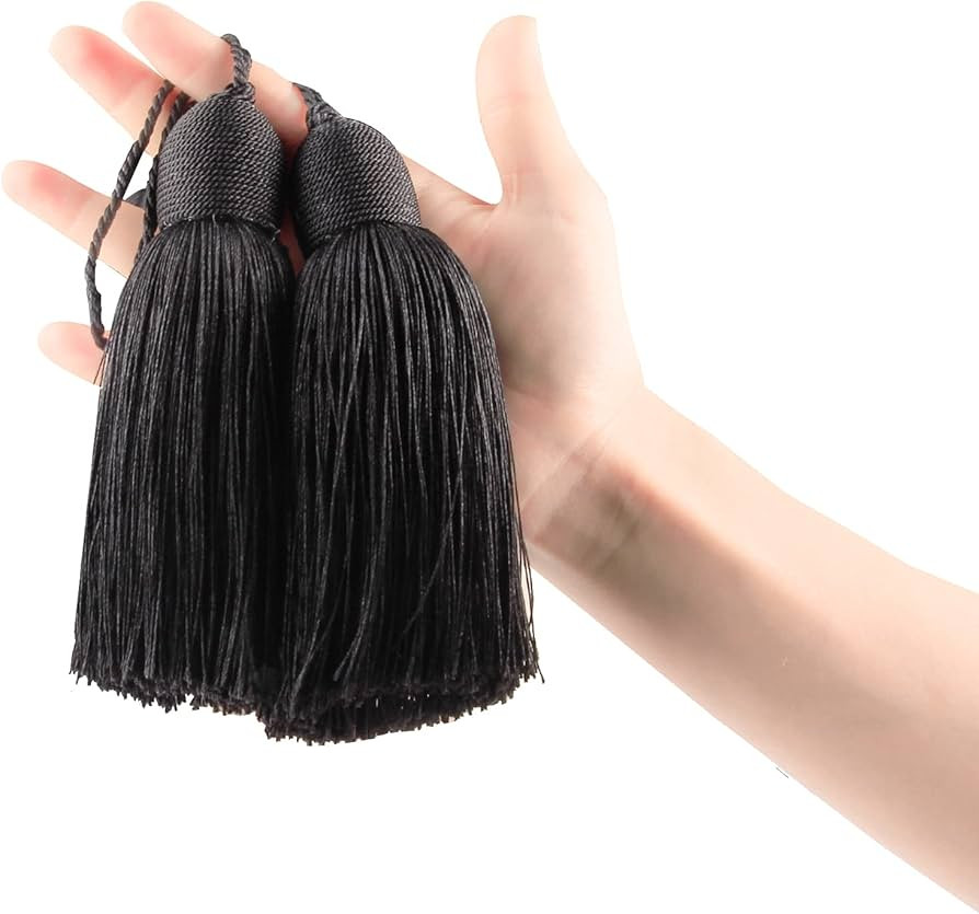 Fenghuangwu 2pcs Tassel Charms Polyester Key Tassels with Loop,DIY Handmade Craft Accessories of ... | Amazon (US)