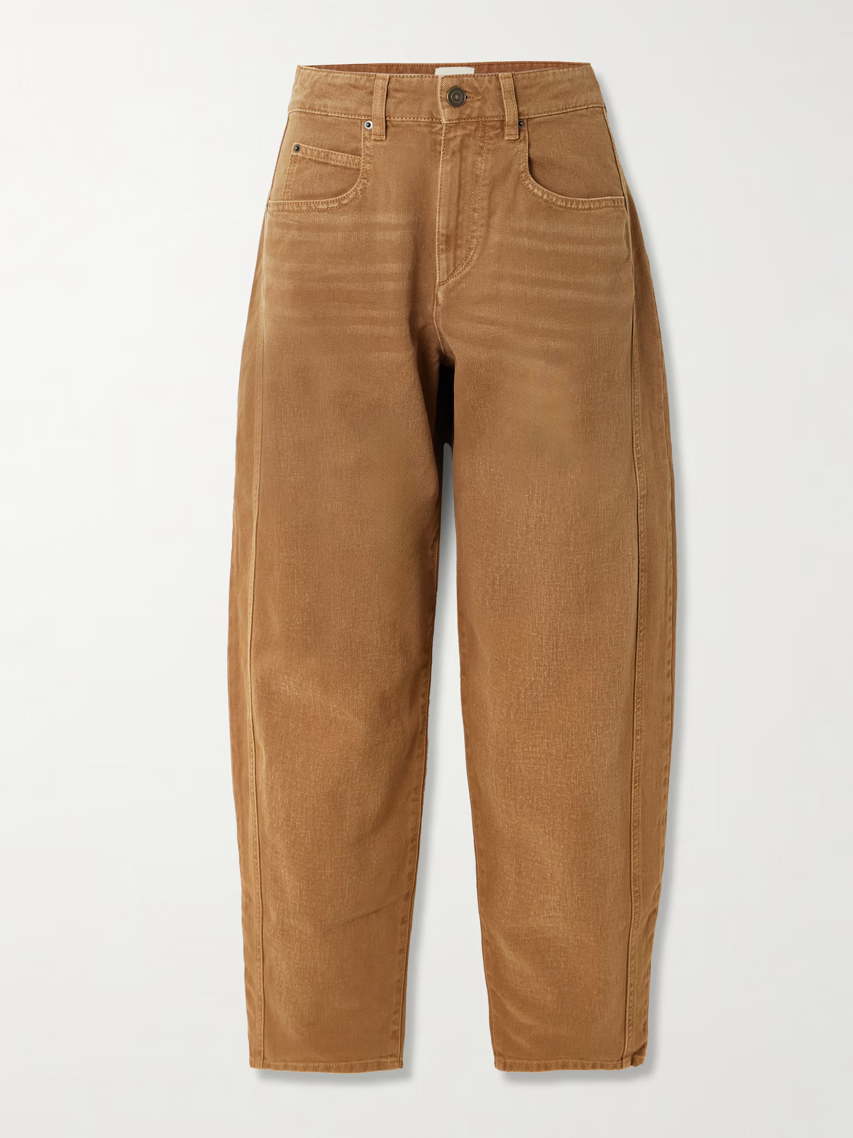 Isabel Marant - Oriane Mid-rise Barrel-leg Jeans - Brown | NET-A-PORTER (UK & EU)