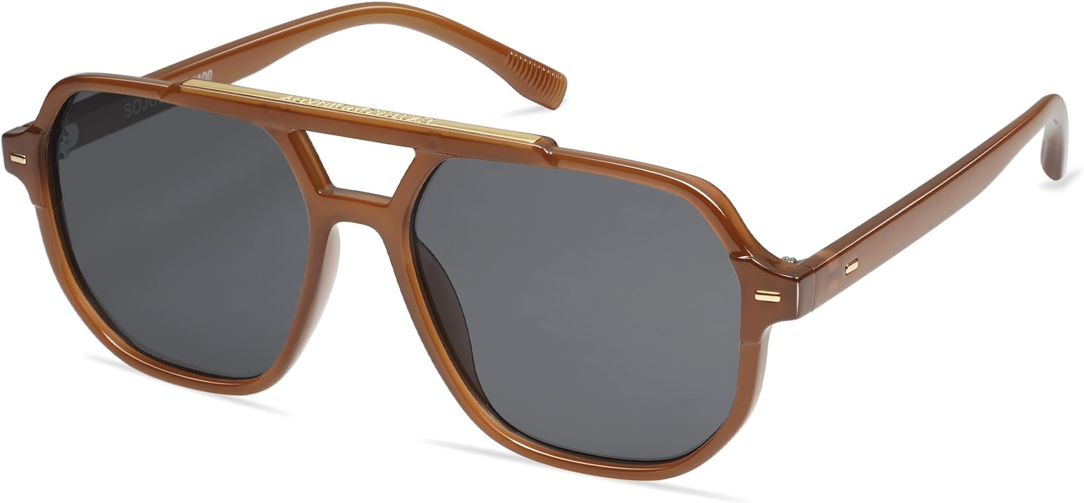 SOJOS Retro Trendy Aviator Polarized Sunglasses Men Women Vintage 70s Square Stylish Frame Sun Gl... | Amazon (US)