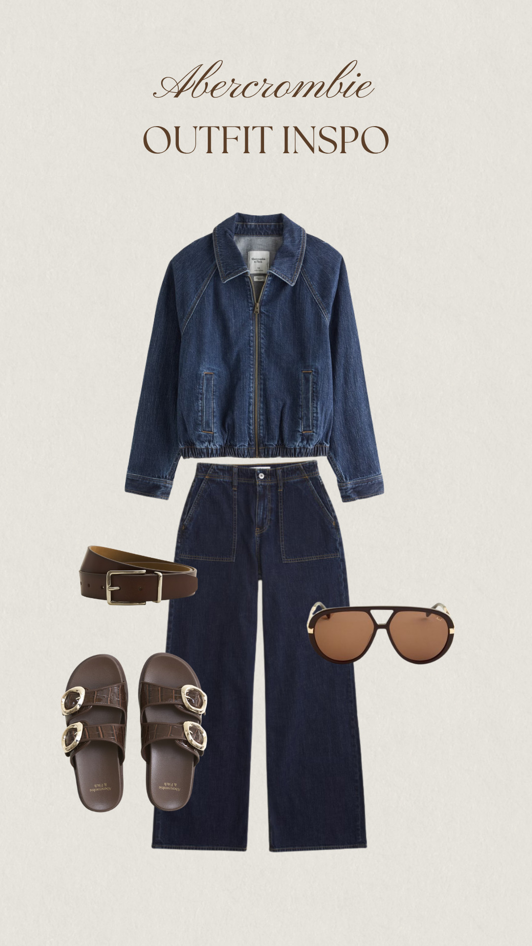 Such a fun denim on denim look from Abercrombie's new drop - shop the look!🤍 

 #LTKgrwm #LTKootd #LTKSeasonal