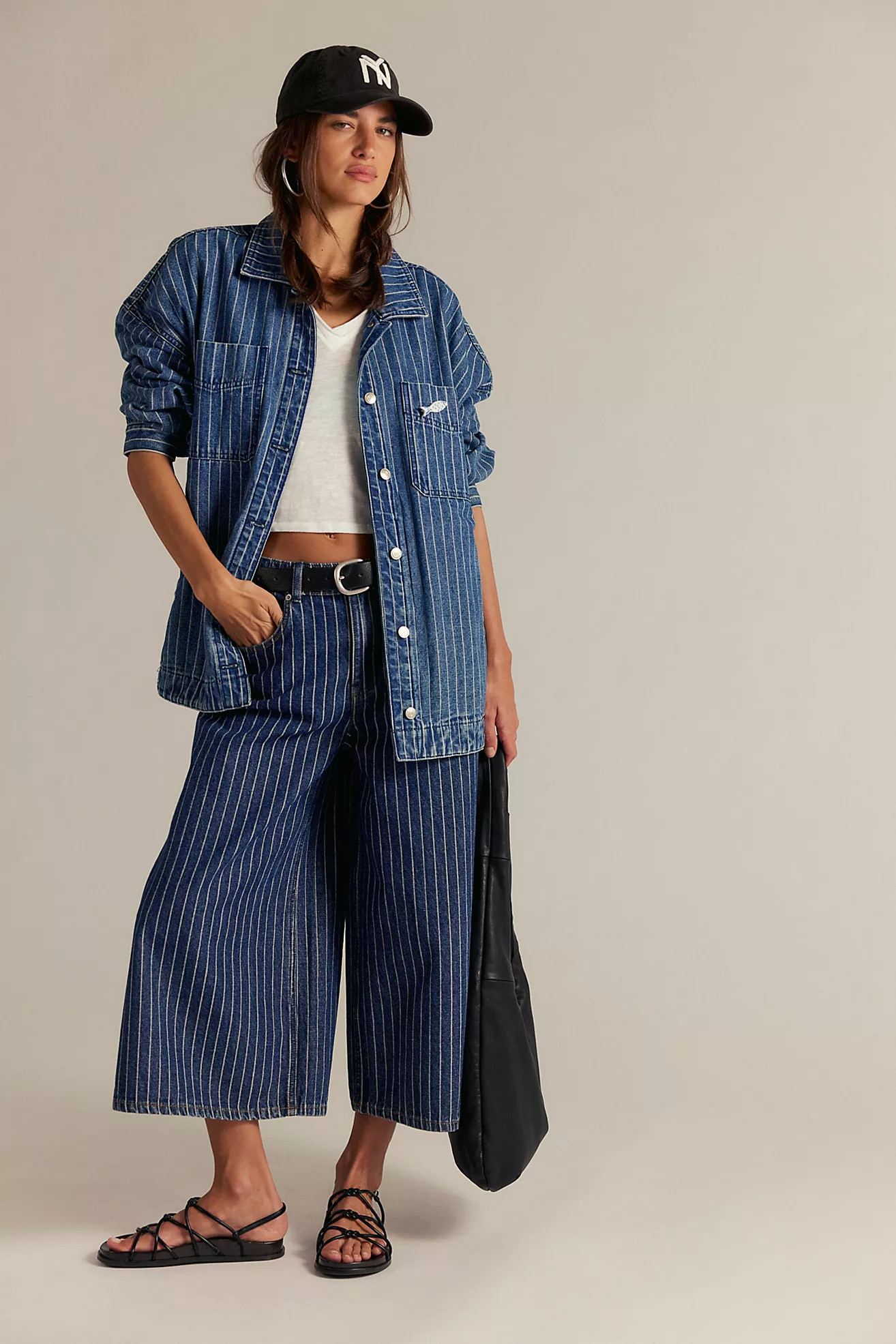 We The Free Madison City Pinstripe Denim Jacket | Free People (Global - UK&FR Excluded)