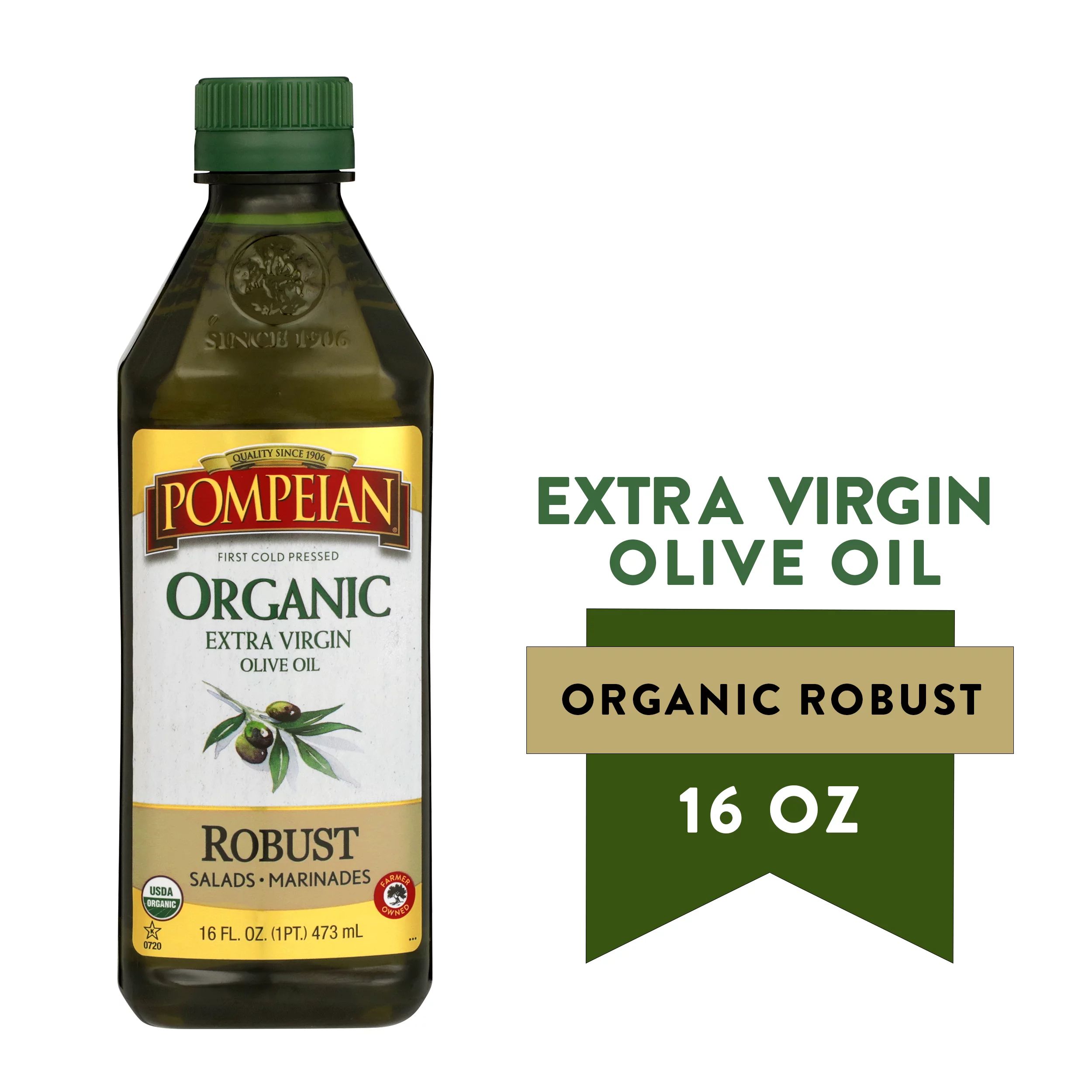Pompeian Organic Robust Extra Virgin Olive Oil - 16 fl oz - Walmart.com | Walmart (US)