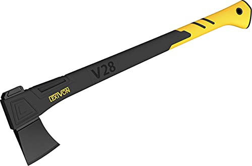 LEXIVON V28 Chopping Axe, 28-Inch Lightweight Fiber-glass Composite Handle & Ergonomic TPR Grip | Protective Carrying Sheath Included (LX-V28) | Amazon (US)