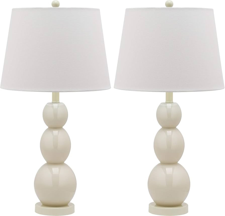 SAFAVIEH Lighting Collection Jayne Modern Contemporary Light Grey 3-Sphere Glass 28-inch Bedroom ... | Amazon (US)