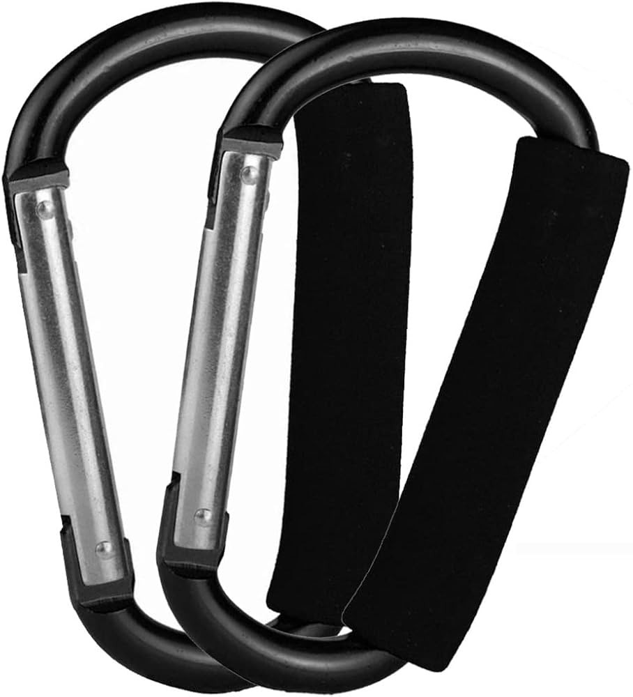 Stroller Hooks by Baby,2 pcs Carabiner Stroller Hook Organizer for Hanging Purses, Diaper Bag, Sh... | Amazon (US)