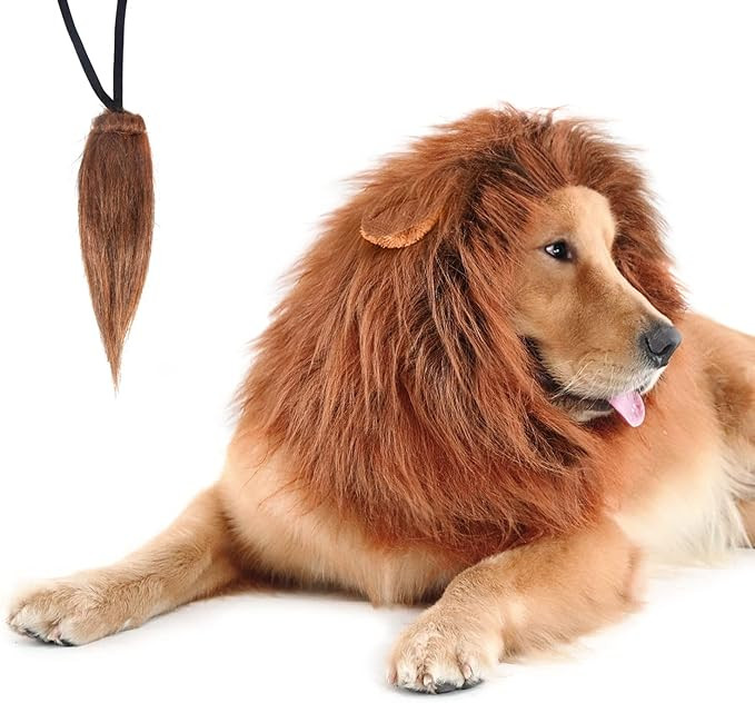 CPPSLEE Lion Mane for Dog Costumes, Dog Lion Mane, Realistic Lion Wig for Medium to Large Sized D... | Amazon (US)