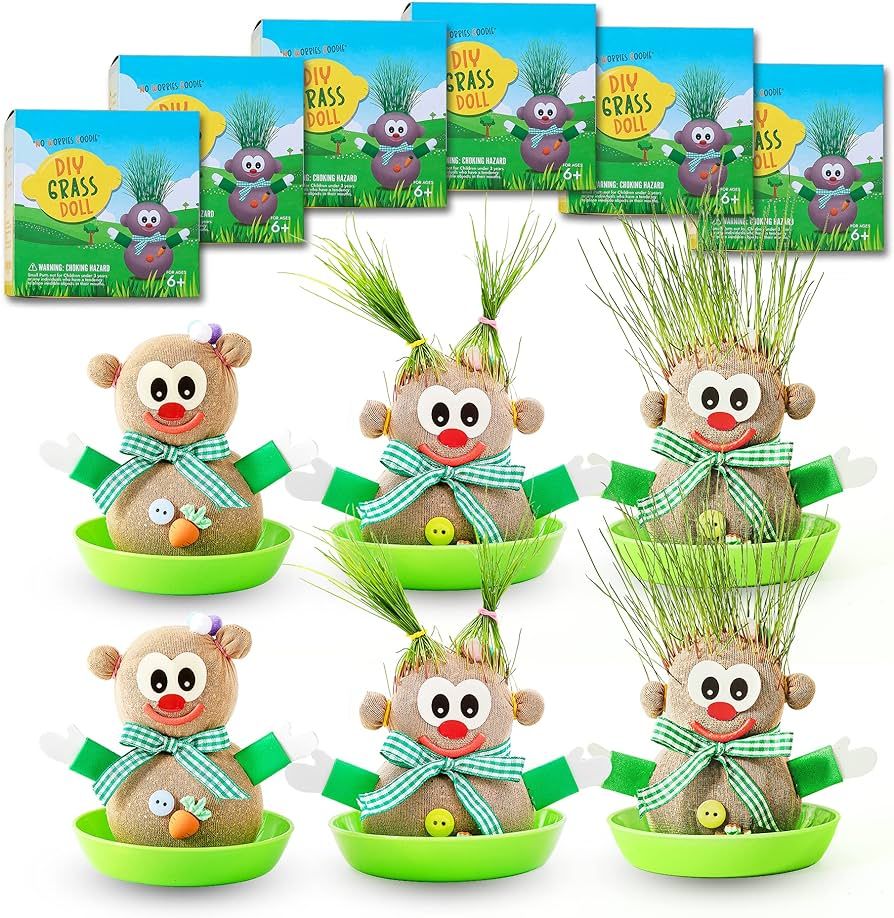 DIY Grass Doll Growing Kit(6packs) –Eco Friendly Bday Goodies, Playdate Activity, Party Favors,... | Amazon (US)