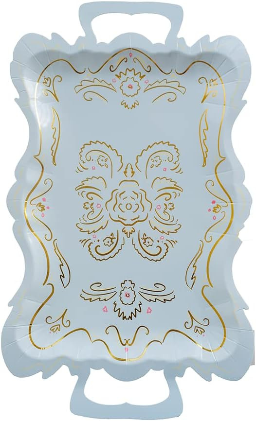 Daydream Society Let them Eat Cake - Paper Serving Platter - Party Platter in Pastel Blue - Shiny... | Amazon (US)
