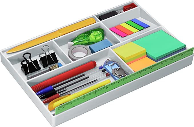 Acrimet Desk Drawer Organizer Tray with 8 compartments Bin Multi-Purpose for Desk Supplies and Ac... | Amazon (US)
