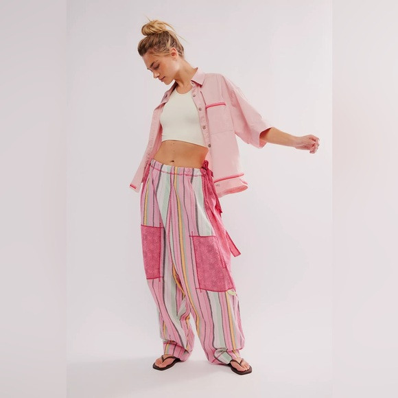 NWT Free People Intimately Dream In Color Convertible Jumpsuit in Pink Combo | Poshmark